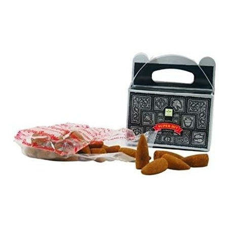SATYA Cons de Reflux Super Hit - Blackflow Dhoop Cones - Capseta de 24 cons
