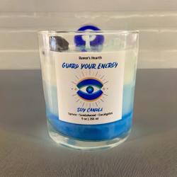 Handmade Soy Wax Candle | Protection| Evil Eye |Turkish Eye and Hand of Fatima | Raven's Hearth | Made in California, USA