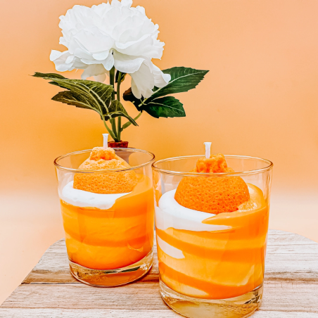 Vela Artesanal | Naranja| Calidad Premium | Les Fees Meres | Made in France | 120gr.
