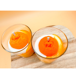 Vela Artesanal | Naranja| Calidad Premium | Les Fees Meres | Made in France | 120gr.