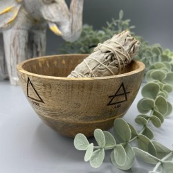 Wooden Bowl for Offerings and Rituals - The Four Elements - 11x7cm