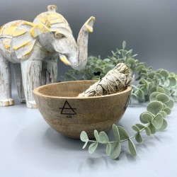 Wooden Bowl for Offerings and Rituals - The Four Elements - 13x7cm