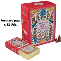 Incense Cones Reflux Pink - Golden India - Pack of 12 cones