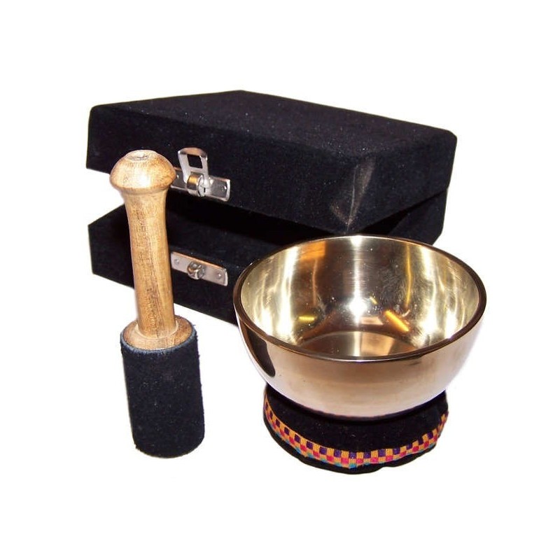 Brass Bowl Gift Set - 9cm-TIBETAN BOWLS-HOSTENATURA