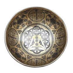 Bol Tibetà Sanador Gravat - 16cm - 7 Chakra