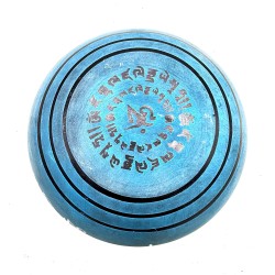 Earth Powder Bowl - Blue Mantra Five Buddhas - 16 cm