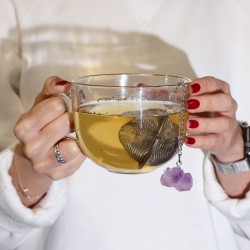 Gemstone Tea Strainer - Amethyst Cluster - Serenity & Calm