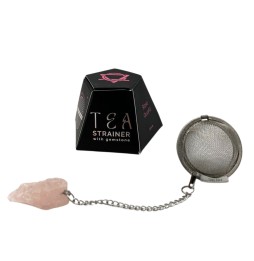 Colador de té de piedras preciosas - Cuarzo rosa - Amor