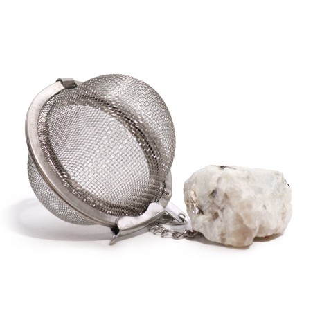 Colador de té de piedras preciosas - Piedra Lunar Arcoiris - Rainbow Moonstone - Empoderamiento