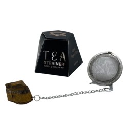 Gemstone tea strainer - Golden tiger's eye - Energy