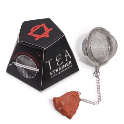 Gemstone tea strainer - Red Jasper - Happiness