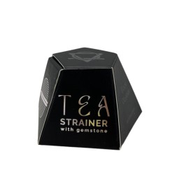 Colador de té de pedras preciosas - Obsidiana negra - Protección