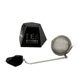 Colador de té de pedras preciosas - Obsidiana negra - Protección