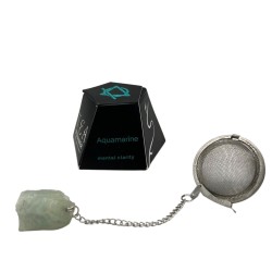 Gemstone Tea Strainer - Aquamarine - Argitasun mentala