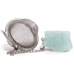 Gemstone Tea Strainer - Aquamarine - Argitasun mentala