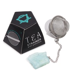 Gemstone Tea Strainer - Aquamarine - Argitasun mentala