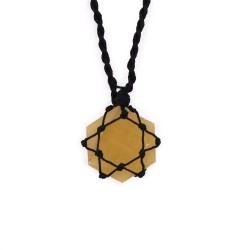 Colgante de pedra preciosa entrelazada hexagonal - cuarzo amarelo