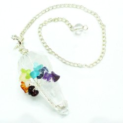 Magic Pendulum - Seven Chakras - Rock Quartz