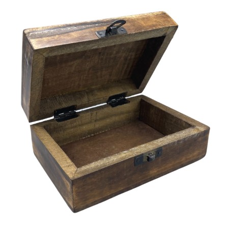 Caja de Madera de Cerámica Esmaltada Mediana - 15x10x6cm - Negra