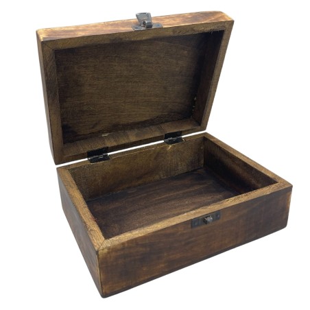 Caja de Madera Grande de Cerámica Esmaltada - 20x15x7.5cm - Estrellas Azules