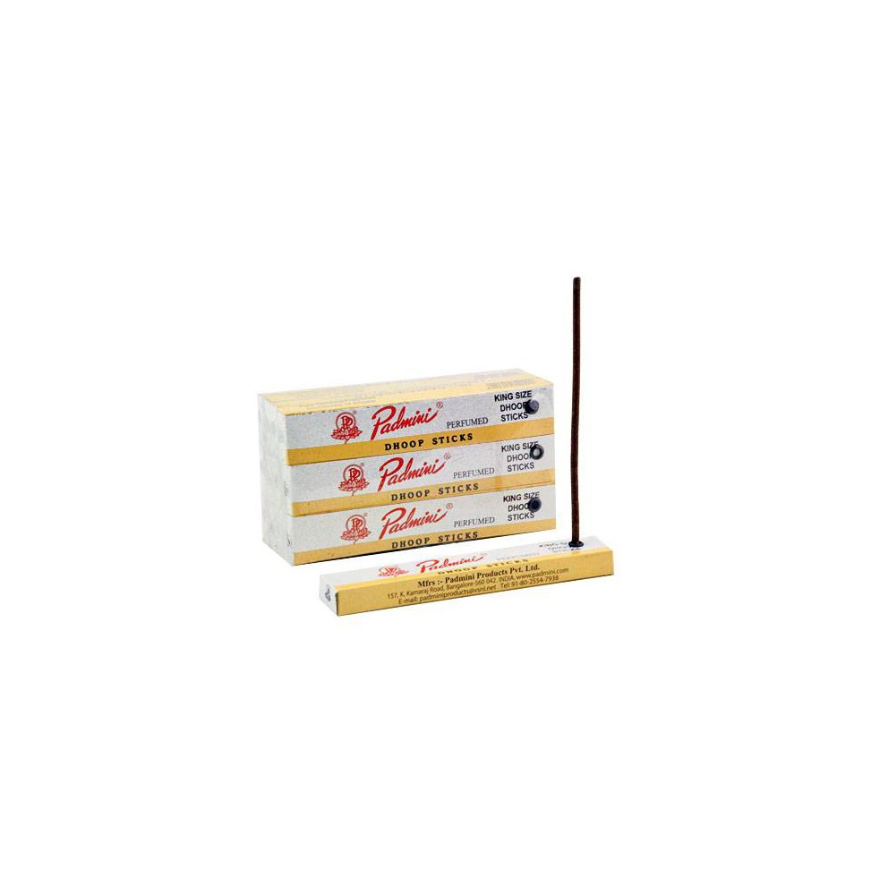 Incienso Padmini Dhoop Sticks Padmini 11 centímetros - Tamaño Grande - 1 cajetilla