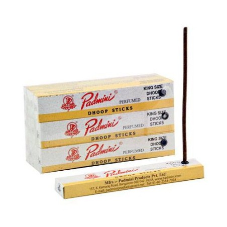 Incienso Padmini Dhoop Sticks Padmini 11 centímetros - Tamaño Grande - 1 cajetilla