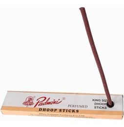 Incienso Padmini Dhoop Sticks Padmini 11 centímetros - Tamaño Grande - Pack de 12 cajetillas