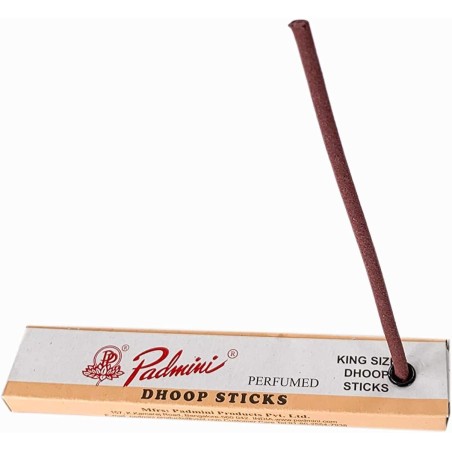 Incienso Padmini Dhoop Sticks Padmini 11 centímetros - Tamaño Grande - Pack de 12 cajetillas