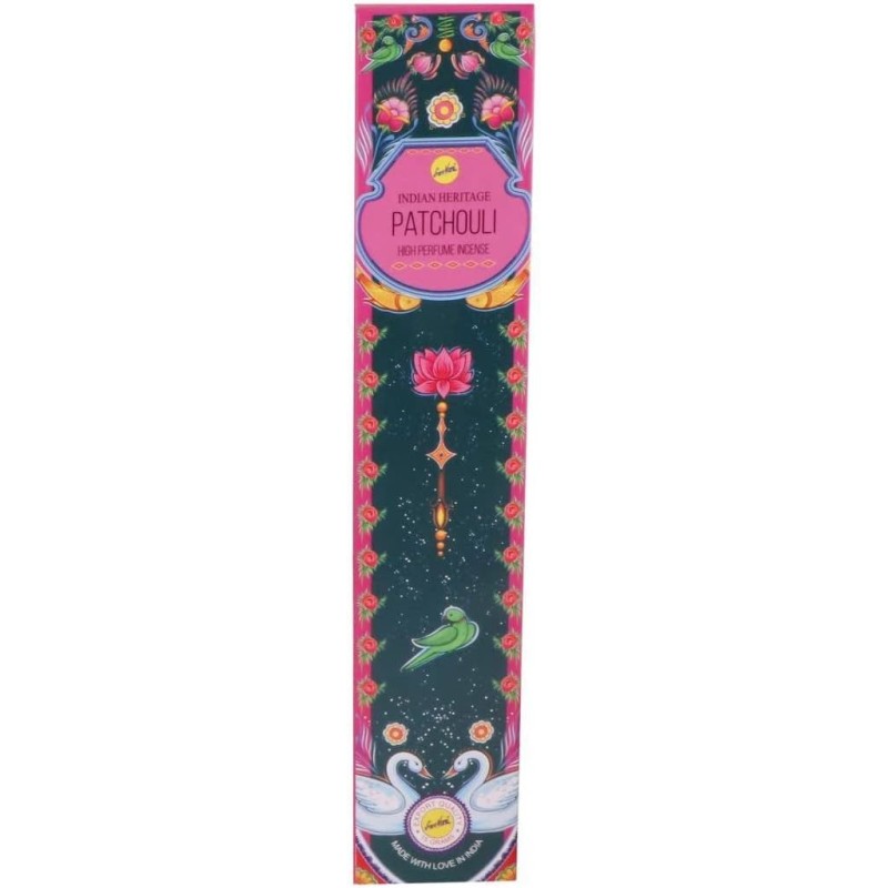 Golden India Patchouli Incense - Patchouli Sree Vani - 1 caixa de 15gr.-GOLDEN INDIA SREE VANI INCENSOS-HOSTENATURA