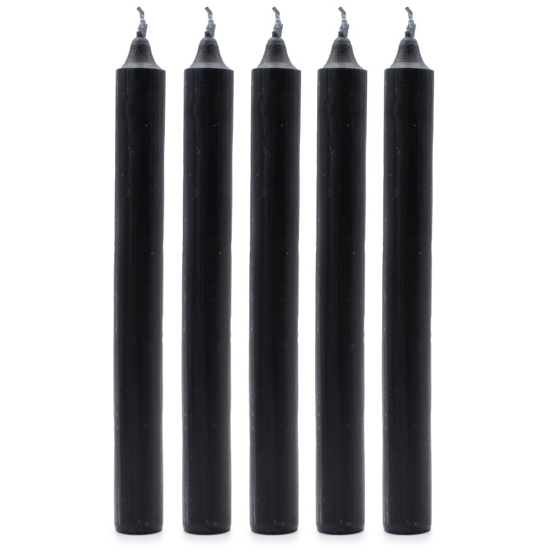 Set di 28 mini candele magiche in cera d'api in bianco e nero