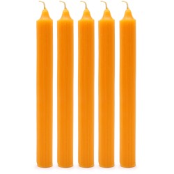 Set di candele da tavolo in tinta unita - Confezione da 21 - Manico rustico