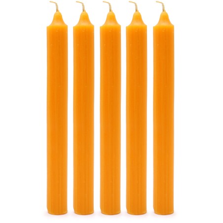 Joc de Veles de Taula de Color Sòlid - Pack de 21 - Mànec Rústic