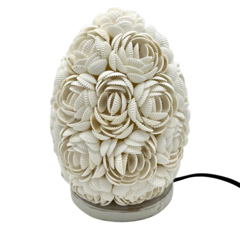 Boho Lamp - Zeeschelp - Ovaal - 15cm-BOHO LAMPEN - NATUURLIJKE SCHELPEN-HOSTENATURA