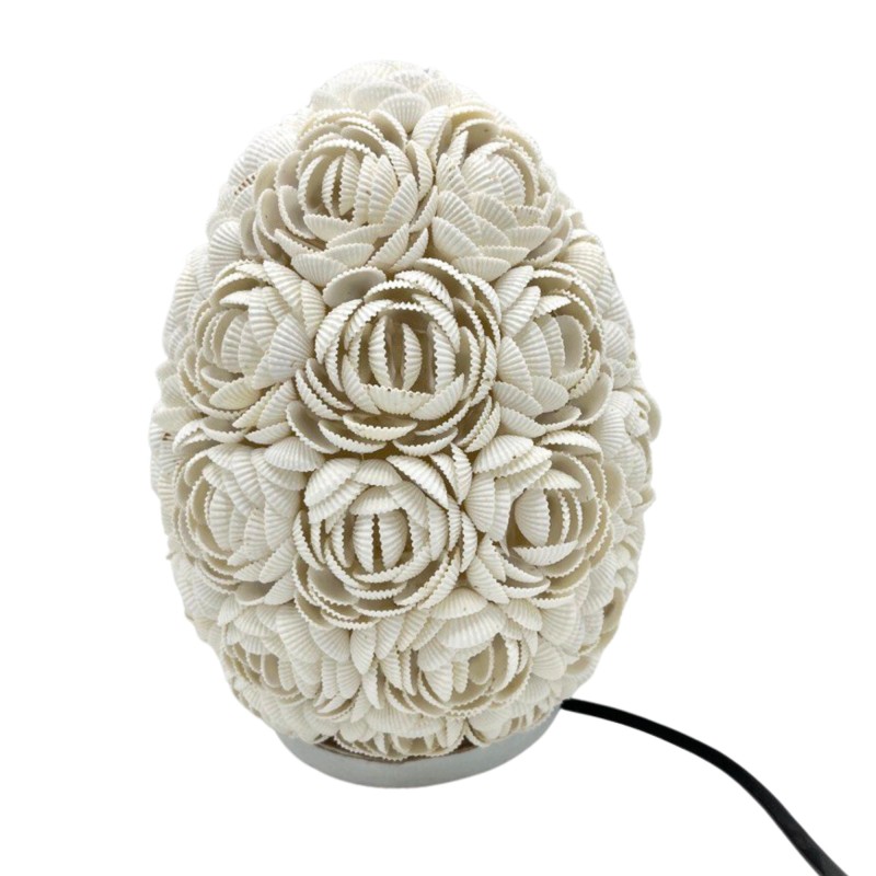 Boho Lamp - Zeeschelp - Ovaal - 20cm-BOHO LAMPEN - NATUURLIJKE SCHELPEN-HOSTENATURA