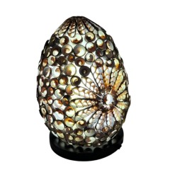 Boho Lamp - Sea Shell - Oval - 15cm - Chocolate Color