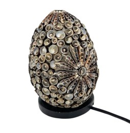 Lámpara Boho - Concha de Mar - Ovalado - 15cm - Color Chocolate