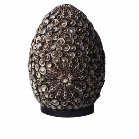 Lámpara Boho - Concha de Mar - Ovalado - 20cm - Color Chocolate