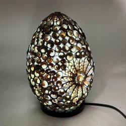 Lampa Boho - Muszla Morska - Owalna - 20cm - Kolor Czekoladowy