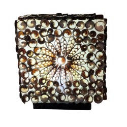 Boho Lamp - Sea Shell - Square - 15cm - Chocolate Color