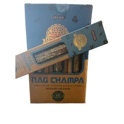 Bio Nag Champa Räucherstäbchen - ULLAS - Handgefertigt - 25gr - Hergestellt in Indien - 100% natürlich