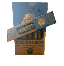 Incienso Orgánico de Nag Champa - ULLAS - Hecho a mano - 25gr - Hecho en India - 100% Natural
