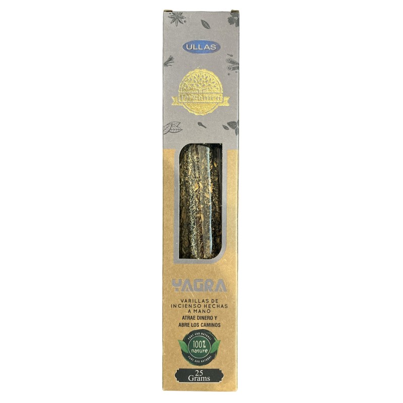 Yagra Organic Incense - ULLAS - Handmade - 25gr - Made in India - 100% Natural - Attracts Money and Opens Paths-ORGANIC INCENSE ULLAS-HOSTENATURA