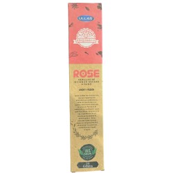 Incenso alla rosa biologico - Rosa - ULLAS - Fatto a mano - 25gr - Prodotto in India - 100% Naturale