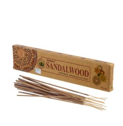 GOLOKA Incienso Orgánico de Sándalo - Sandalwood - Natural Masala Incense - 1 cajetilla de 15gr