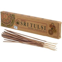 GOLOKA Encens Orgànic Sri Tulsi - Natural Masala Incense - 1 paquet de 15gr