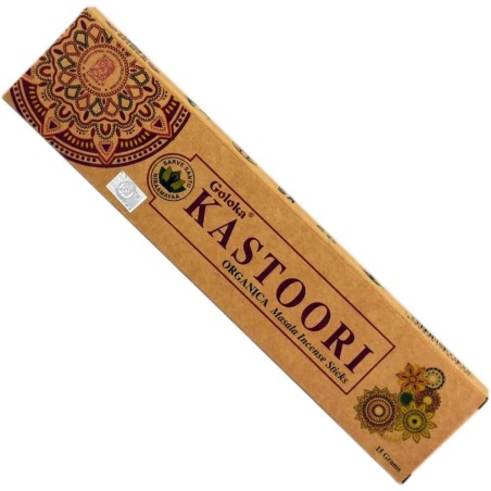 GOLOKA Organic Kastoori Incense Incense - Natural Masala Incense - 1 pack of 15gr