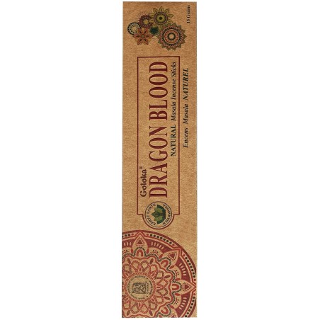 Organic Incense GOLOKA Dragon's Blood - Dragon Blood - Natural Masala Incense - 1 pack of 15gr