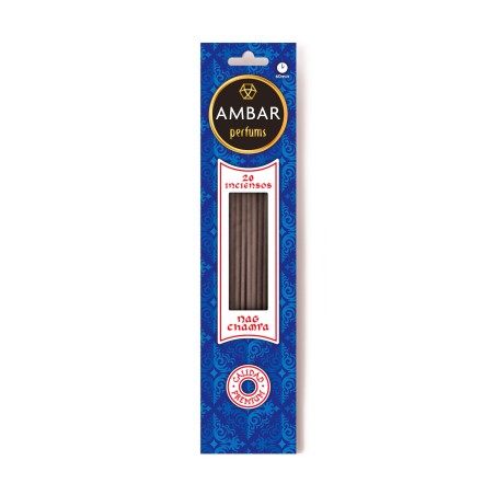 Incienso Nag Champa Ambar Perfums - 20 varillas - 60 minutos de duración - Calidad Premium