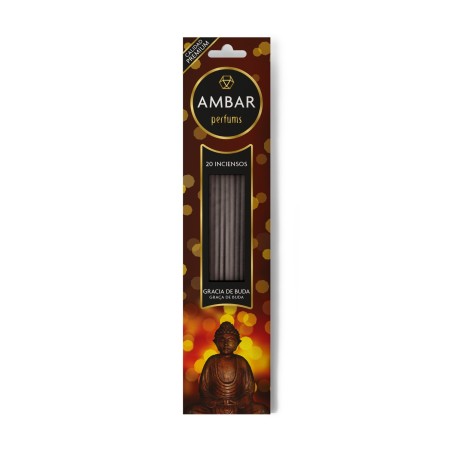 Incienso Gracia de Buda Ambar Perfums - 20 varillas - 60 minutos de duración - Calidad Premium