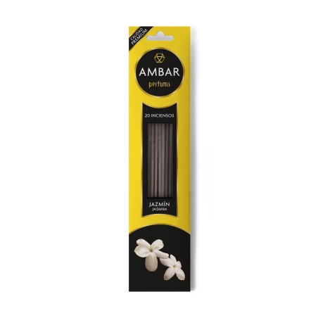 Incienso Jazmín Ambar Perfums - 20 varillas - 60 minutos de duración - Calidad Premium
